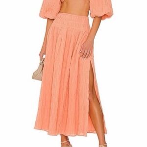 Sovere Mercy Maxi Skirt in Apricot, Size 4